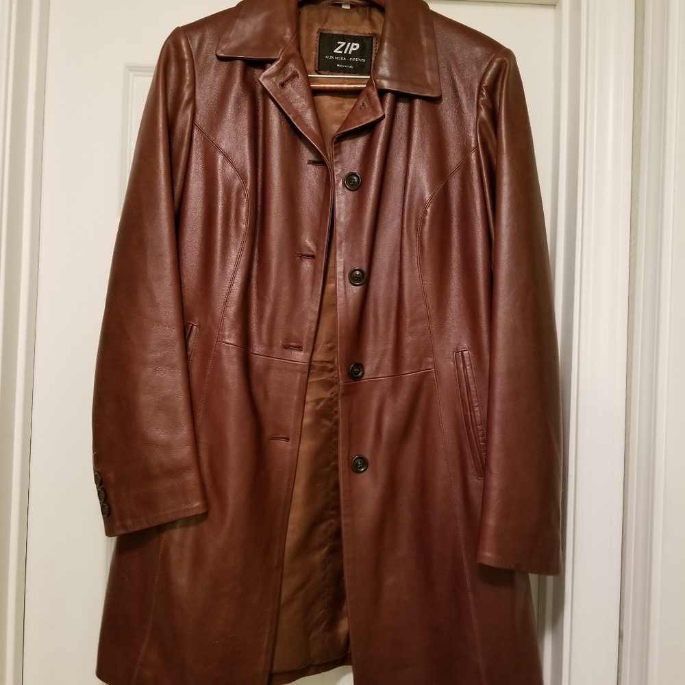 Italian leather coat